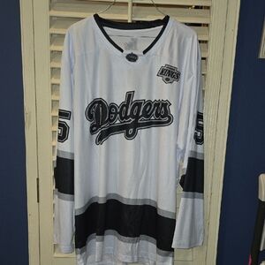 White and Black Dodgers Kings Jersey